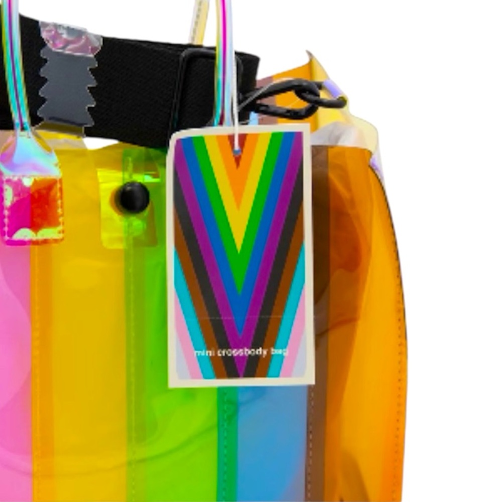 Rainbow Pride LGBTQIA Transparent Mini Crossbody Bag - NWT - Picture 6 of 9
